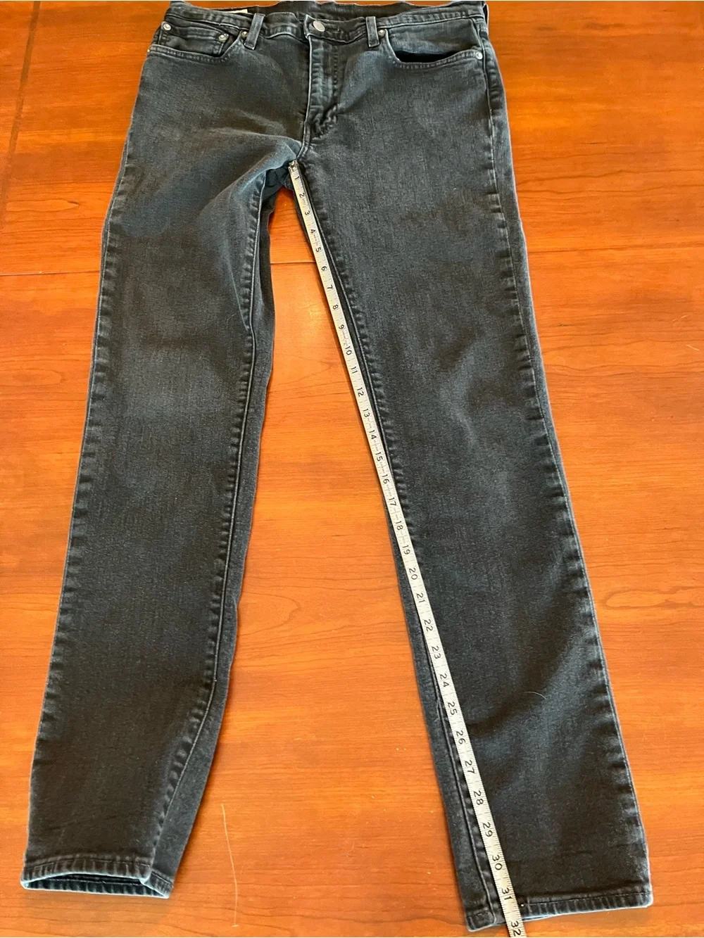 Levi's 511 Slim Fit Black Jean Waterless Men's Denim W33 L34